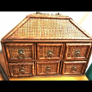 Wooden Box w/Drawers